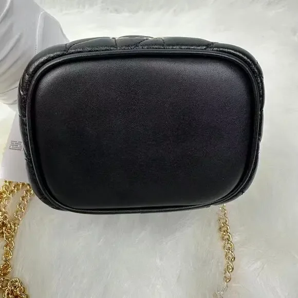 Coach Ava Crossbody Bag With Quilting In Gold/Black Leather CY730 NWT - Picture 7 of 11